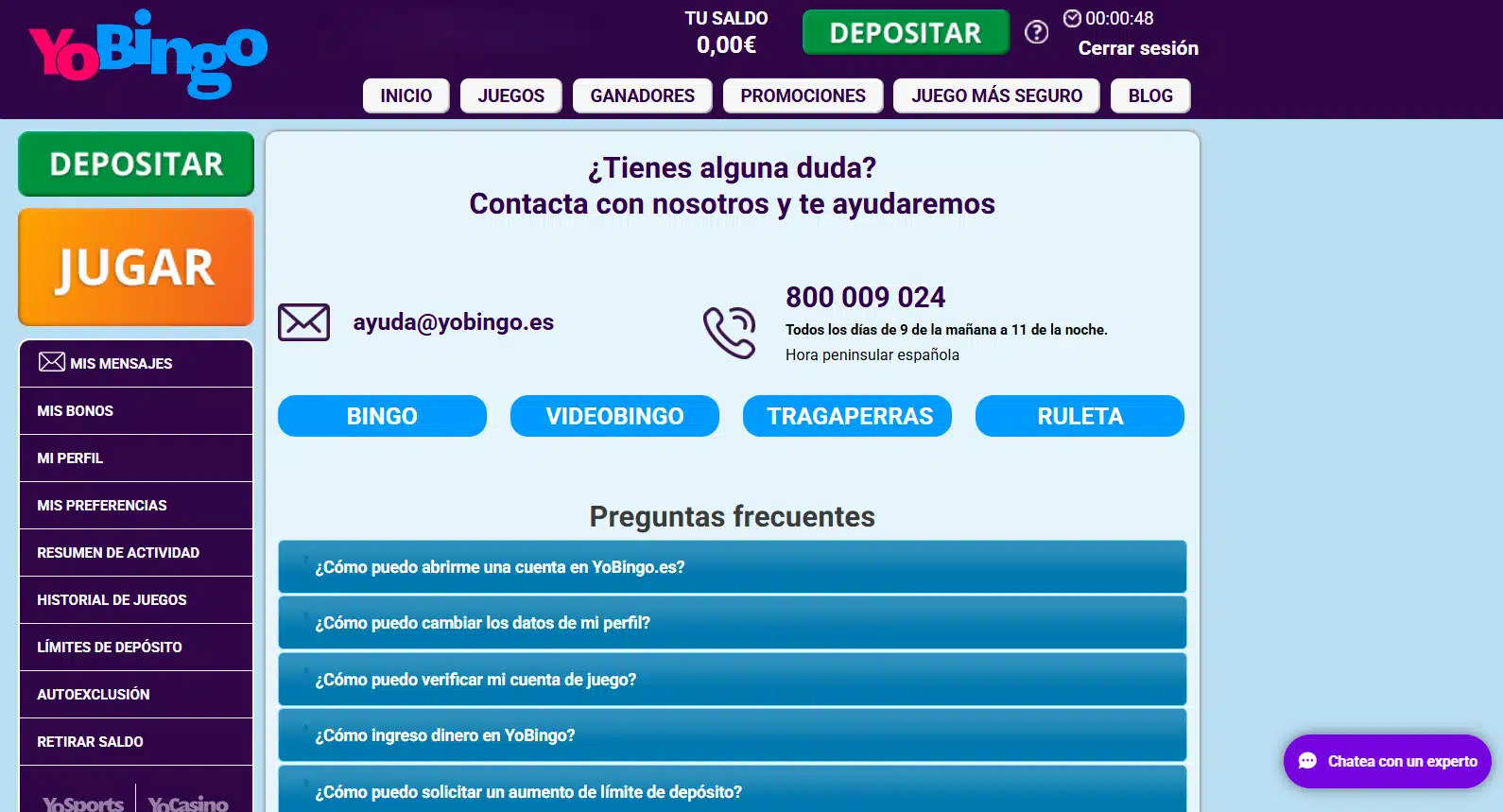 Ayuda YoBingo