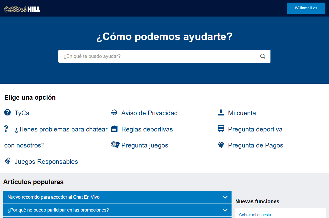 Ayuda William Hill