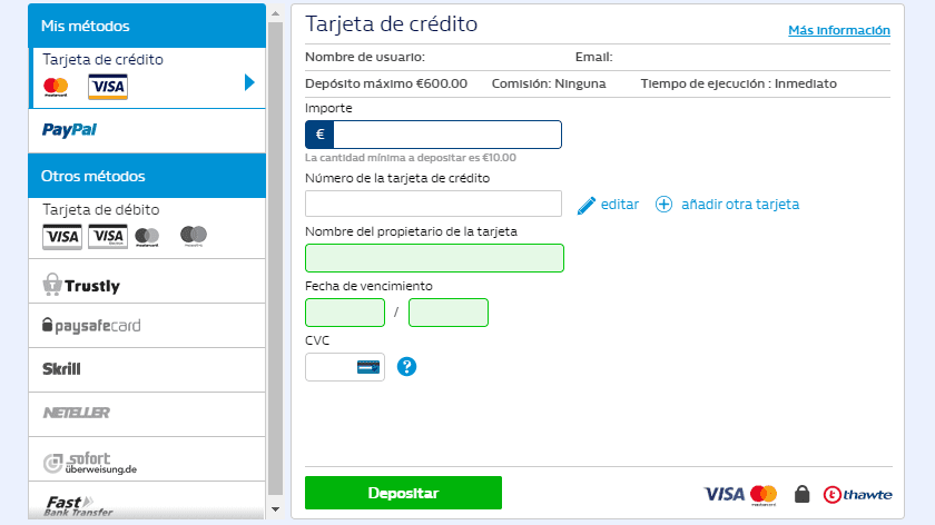 Pagos William Hill