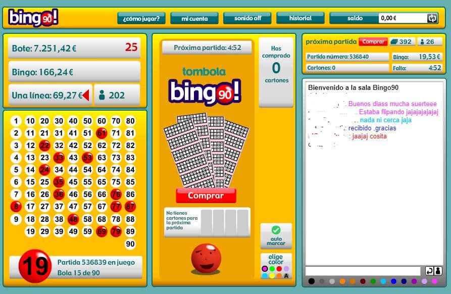 bingo 90 tombola
