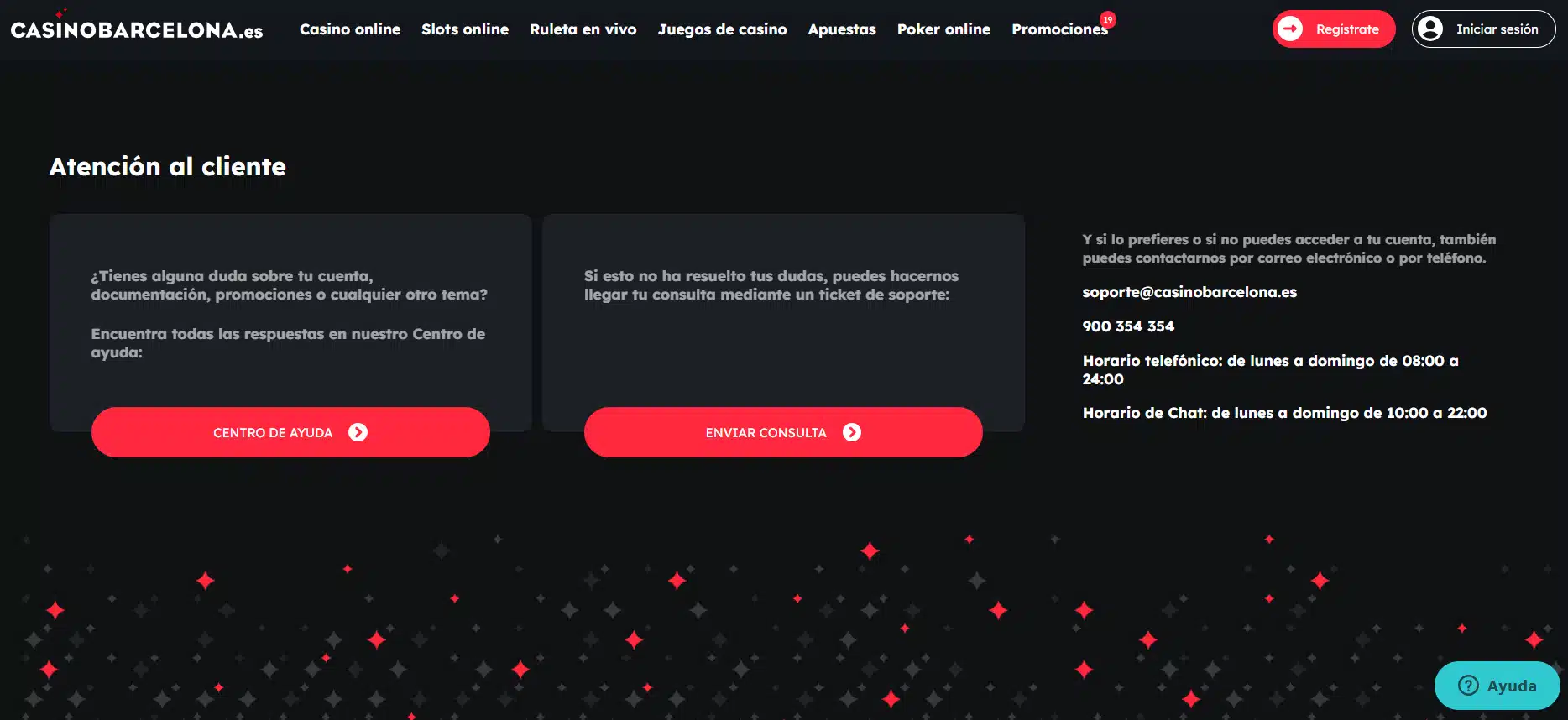 Soporte Casino Barcelona